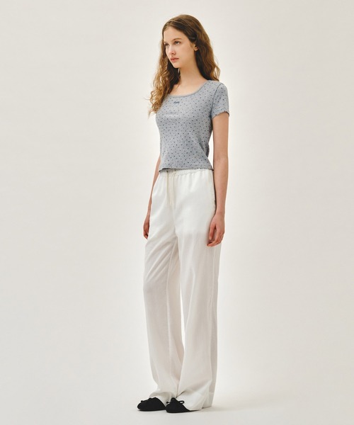 MARITHE + FRANCOIS GIRBAUD(マリテフランソワジルボー)の「W MARINE EASY PANTS(その他パンツ・レディース・ホワイト/ストライプ・MEDIUM/SMALL)」の4枚目の写真