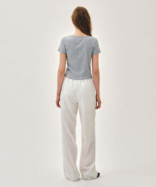 MARITHE + FRANCOIS GIRBAUD(マリテフランソワジルボー)の「W MARINE EASY PANTS(その他パンツ・レディース・ホワイト/ストライプ・MEDIUM/SMALL)」の5枚目の写真