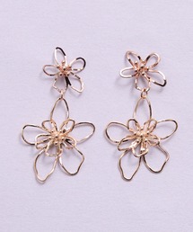 Zoule ゾーラ:thin flower 3 花 フラワー ピアス