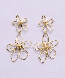 Zoule ゾーラ：thin flower 3　 花　フラワー　ピアス