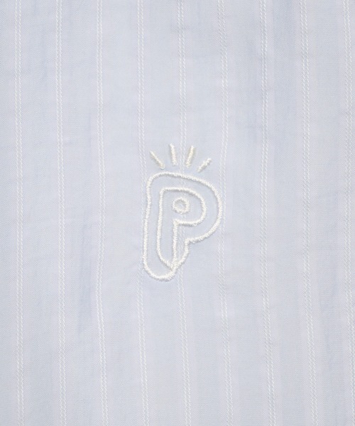 Perushu（ペルーシュ）の「Sheer Stripe Short Sleeve Shirt／ シアーストライプショートスリーブシャツ（シャツ/ブラウス・メンズ・ブラック/ブルー/ベージュ・MEDIUM/LARGE）」の11枚目の写真