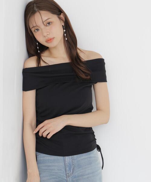 PROPORTION BODY DRESSING(プロポーションボディドレッシング)の「<a>ドロストオフショルカットソー / 1216269801(Tシャツ/カットソー・レディース・ブラック/ボルドー/ホワイト系その他・FREE)」の18枚目の写真