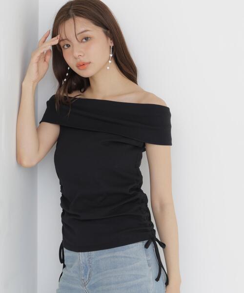 PROPORTION BODY DRESSING(プロポーションボディドレッシング)の「<a>ドロストオフショルカットソー / 1216269801(Tシャツ/カットソー・レディース・ブラック/ボルドー/ホワイト系その他・FREE)」の20枚目の写真