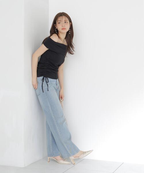 PROPORTION BODY DRESSING(プロポーションボディドレッシング)の「<a>ドロストオフショルカットソー / 1216269801(Tシャツ/カットソー・レディース・ブラック/ボルドー/ホワイト系その他・FREE)」の21枚目の写真