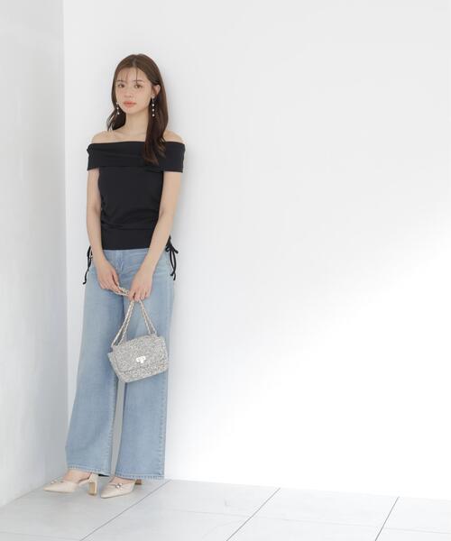 PROPORTION BODY DRESSING(プロポーションボディドレッシング)の「<a>ドロストオフショルカットソー / 1216269801(Tシャツ/カットソー・レディース・ブラック/ボルドー/ホワイト系その他・FREE)」の22枚目の写真