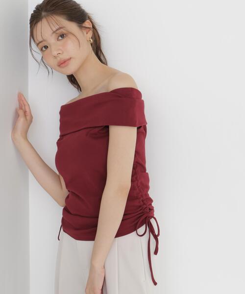 PROPORTION BODY DRESSING(プロポーションボディドレッシング)の「<a>ドロストオフショルカットソー / 1216269801(Tシャツ/カットソー・レディース・ブラック/ボルドー/ホワイト系その他・FREE)」の9枚目の写真