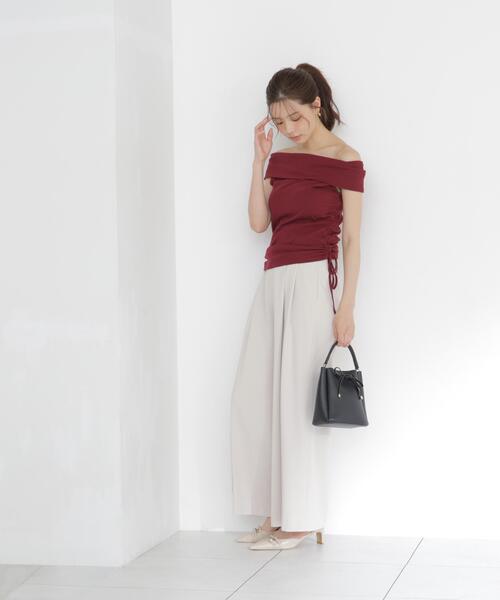 PROPORTION BODY DRESSING(プロポーションボディドレッシング)の「<a>ドロストオフショルカットソー / 1216269801(Tシャツ/カットソー・レディース・ブラック/ボルドー/ホワイト系その他・FREE)」の11枚目の写真