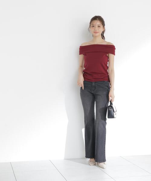 PROPORTION BODY DRESSING(プロポーションボディドレッシング)の「<a>ドロストオフショルカットソー / 1216269801(Tシャツ/カットソー・レディース・ブラック/ボルドー/ホワイト系その他・FREE)」の14枚目の写真