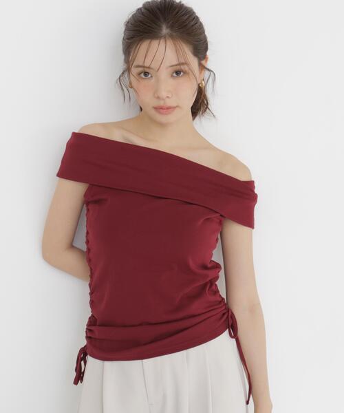 PROPORTION BODY DRESSING(プロポーションボディドレッシング)の「<a>ドロストオフショルカットソー / 1216269801(Tシャツ/カットソー・レディース・ブラック/ボルドー/ホワイト系その他・FREE)」の15枚目の写真