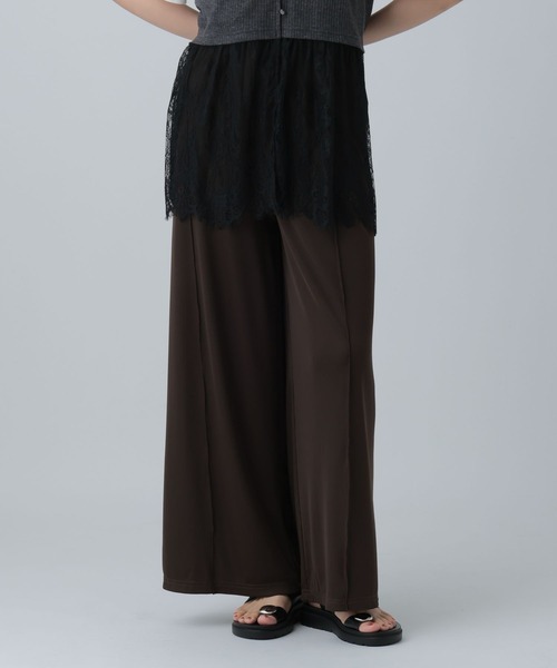 LEPSIM(レプシィム)の「シャイニーストレートパンツ 824690(その他パンツ・レディース・ブラック/ブラウン/チャコールグレー・FREE)」の3枚目の写真