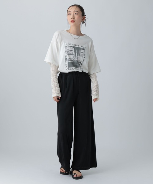 LEPSIM(レプシィム)の「シャイニーストレートパンツ 824690(その他パンツ・レディース・ブラック/ブラウン/チャコールグレー・FREE)」の10枚目の写真
