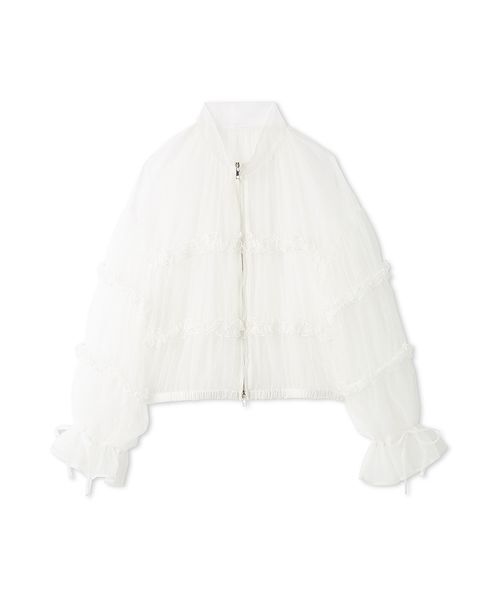 FURFUR(ファーファー)の「チュールフリルブルゾン(ブルゾン・レディース・ホワイト/ブラック/イエロー・F)」の13枚目の写真