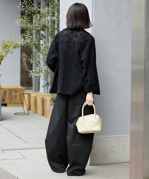 SLOBE IENA（スローブイエナ）の「《WEB限定/接触冷感/追加5》ライトチノタックカーブトラウザー（チノパンツ・レディース・ブラック/ベージュ・36）」の8枚目の写真