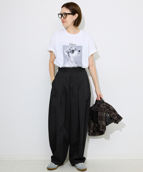 SLOBE IENA（スローブイエナ）の「《接触冷感/追加5》ライトチノタックカーブトラウザー（チノパンツ・レディース・ブラック/ベージュ・36/38）」の13枚目の写真