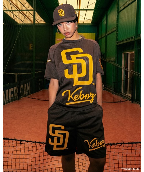 KEBOZ（ケボズ）の「KEBOZ × MLB SAN DIEGO PADRES MESH SHORTS（その他パンツ・メンズ・ブラウン・M/L/XL）」の6枚目の写真