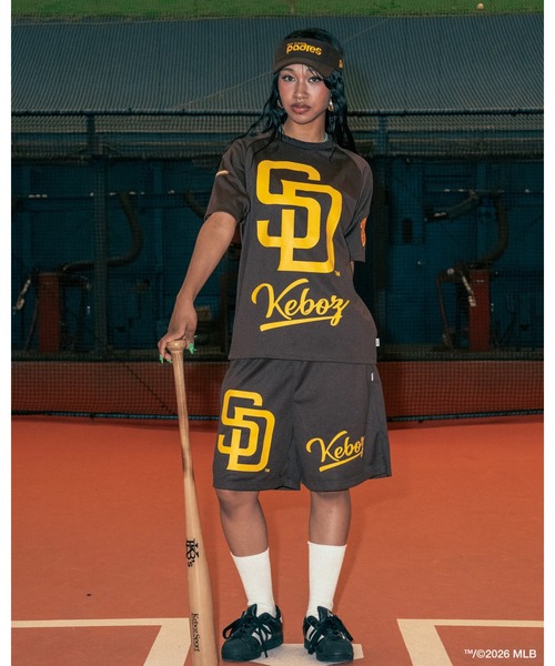 KEBOZ（ケボズ）の「KEBOZ × MLB SAN DIEGO PADRES MESH SHORTS（その他パンツ・メンズ・ブラウン・M/L/XL）」の7枚目の写真