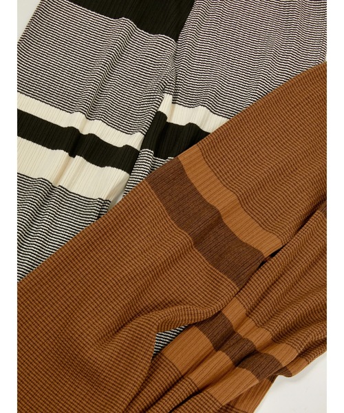 LA PEAU DE GEM(ラポドゥジェム)の「【LA PEAU DE GEM】multi border knit pants/マルチボーダーニットパンツ(その他パンツ・レディース・ブラック/ブラウン・MEDIUM/SMALL)」の15枚目の写真