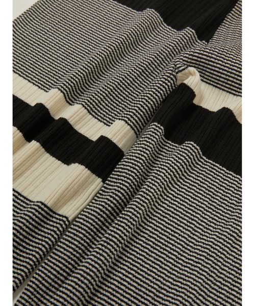 LA PEAU DE GEM(ラポドゥジェム)の「【LA PEAU DE GEM】multi border knit pants/マルチボーダーニットパンツ(その他パンツ・レディース・ブラック/ブラウン・MEDIUM/SMALL)」の8枚目の写真
