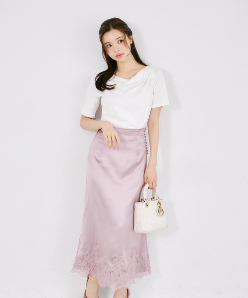 tocco closet(トッコ クローゼット)の「UVカット&接触冷感♪ドレープカットプルオーバー(Tシャツ/カットソー・レディース・ブラック/ダークグレー/オフホワイト・M)」の7枚目の写真
