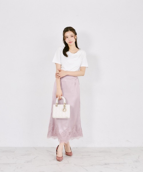 tocco closet(トッコ クローゼット)の「UVカット&接触冷感♪ドレープカットプルオーバー(Tシャツ/カットソー・レディース・ブラック/ダークグレー/オフホワイト・M)」の4枚目の写真