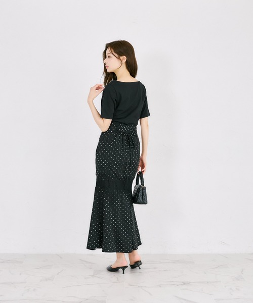 tocco closet(トッコ クローゼット)の「UVカット&接触冷感♪ドレープカットプルオーバー(Tシャツ/カットソー・レディース・ブラック/ダークグレー/オフホワイト・M)」の13枚目の写真