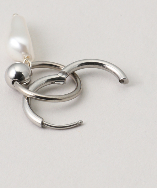 JUSTINE CLENQUET(ジュスティーヌクランケ)の「【JUSTINE CLENQUET/ジャスティーヌ クランケ】 PALMER EARRINGS SET:ピアス(両耳)(ピアス(両耳用)・レディース・シルバー・FREE)」の6枚目の写真