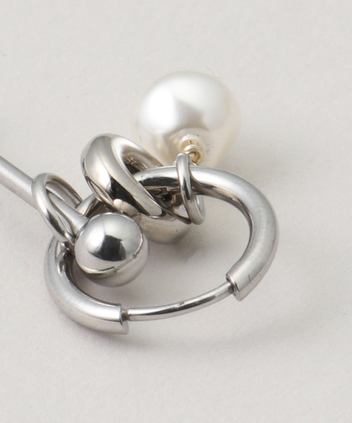 JUSTINE CLENQUET(ジュスティーヌクランケ)の「【JUSTINE CLENQUET/ジャスティーヌ クランケ】 PALMER EARRINGS SET:ピアス(両耳)(ピアス(両耳用)・レディース・シルバー・FREE)」の9枚目の写真