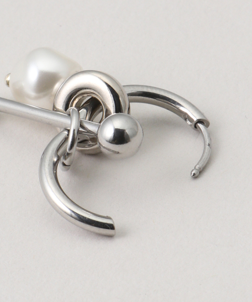 JUSTINE CLENQUET(ジュスティーヌクランケ)の「【JUSTINE CLENQUET/ジャスティーヌ クランケ】 PALMER EARRINGS SET:ピアス(両耳)(ピアス(両耳用)・レディース・シルバー・FREE)」の10枚目の写真