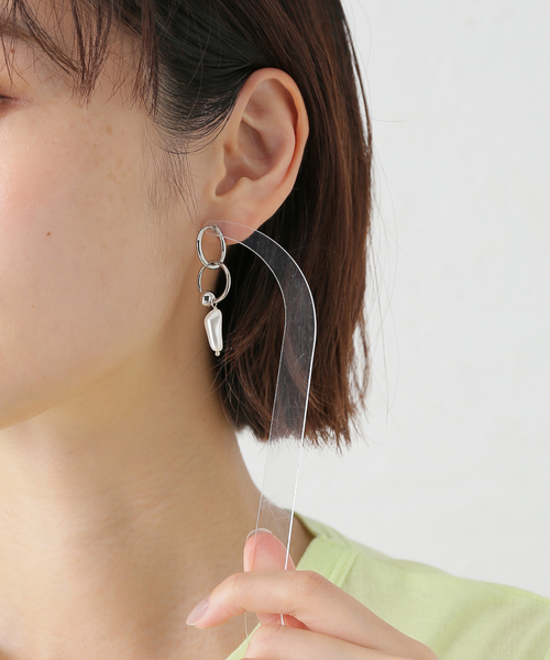 JUSTINE CLENQUET(ジュスティーヌクランケ)の「【JUSTINE CLENQUET/ジャスティーヌ クランケ】 PALMER EARRINGS SET:ピアス(両耳)(ピアス(両耳用)・レディース・シルバー・FREE)」の15枚目の写真