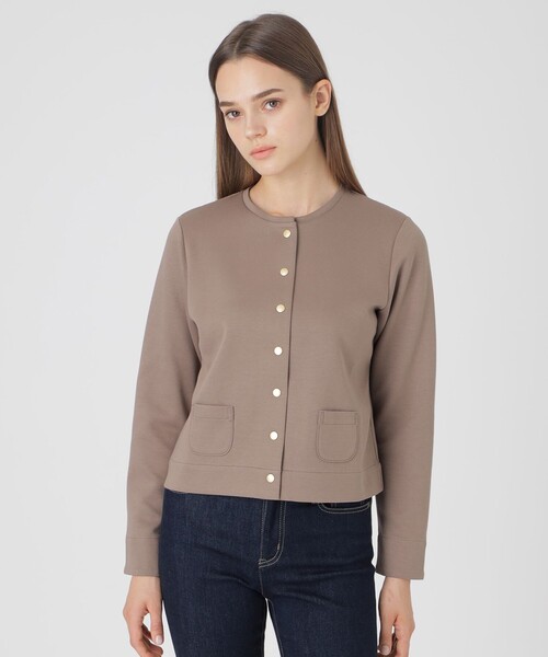 BLUE LABEL CRESTBRIDGE(ブルーレーベルクレストブリッジ)の「ダンボールカーディガン(カーディガン/ボレロ・レディース・ブラウン/ブラック/ホワイト・40/38)」の3枚目の写真