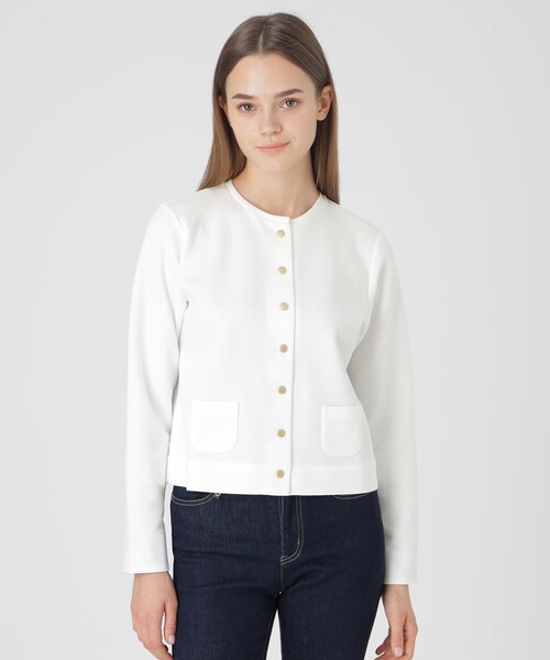 BLUE LABEL CRESTBRIDGE(ブルーレーベルクレストブリッジ)の「ダンボールカーディガン(カーディガン/ボレロ・レディース・ブラウン/ブラック/ホワイト・40/38)」の1枚目の写真