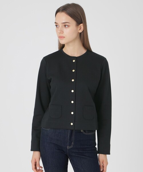 BLUE LABEL CRESTBRIDGE(ブルーレーベルクレストブリッジ)の「ダンボールカーディガン(カーディガン/ボレロ・レディース・ブラウン/ブラック/ホワイト・40/38)」の2枚目の写真