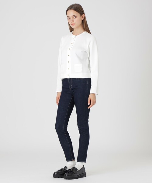 BLUE LABEL CRESTBRIDGE(ブルーレーベルクレストブリッジ)の「ダンボールカーディガン(カーディガン/ボレロ・レディース・ブラウン/ブラック/ホワイト・40/38)」の4枚目の写真