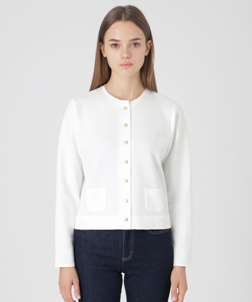 BLUE LABEL CRESTBRIDGE(ブルーレーベルクレストブリッジ)の「ダンボールカーディガン(カーディガン/ボレロ・レディース・ブラウン/ブラック/ホワイト・40/38)」の5枚目の写真