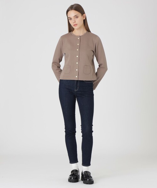 BLUE LABEL CRESTBRIDGE(ブルーレーベルクレストブリッジ)の「ダンボールカーディガン(カーディガン/ボレロ・レディース・ブラウン/ブラック/ホワイト・40/38)」の16枚目の写真