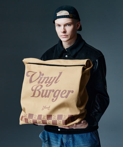 glamb(グラム)の「Vinyl Burger Bag / ヴァイナルバーガーバッグ(エコバッグ/サブバッグ・メンズ・ベージュ/ミント・FREE)」の1枚目の写真