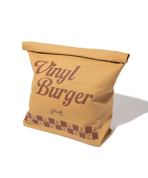 glamb(グラム)の「Vinyl Burger Bag / ヴァイナルバーガーバッグ(エコバッグ/サブバッグ・メンズ・ベージュ/ミント・FREE)」の3枚目の写真