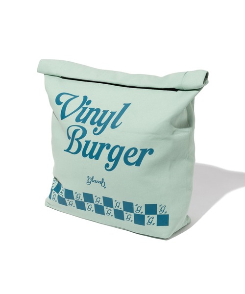 glamb(グラム)の「Vinyl Burger Bag / ヴァイナルバーガーバッグ(エコバッグ/サブバッグ・メンズ・ベージュ/ミント・FREE)」の4枚目の写真