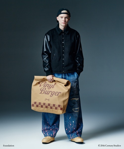 glamb(グラム)の「Vinyl Burger Bag / ヴァイナルバーガーバッグ(エコバッグ/サブバッグ・メンズ・ベージュ/ミント・FREE)」の10枚目の写真