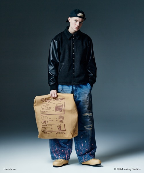 glamb(グラム)の「Vinyl Burger Bag / ヴァイナルバーガーバッグ(エコバッグ/サブバッグ・メンズ・ベージュ/ミント・FREE)」の11枚目の写真