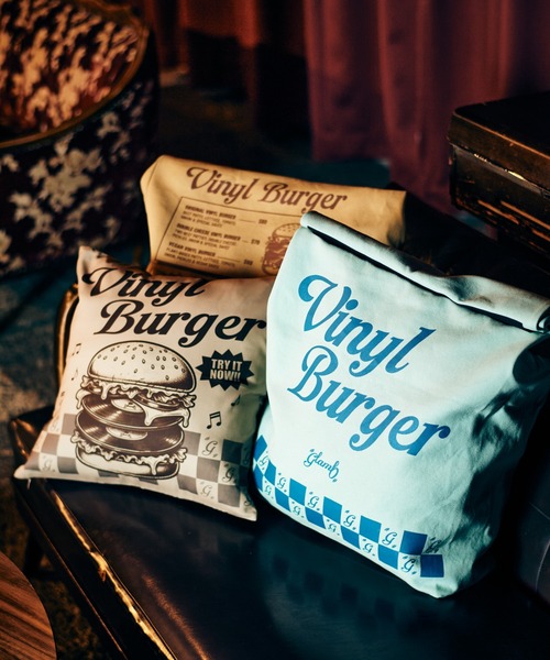glamb(グラム)の「Vinyl Burger Bag / ヴァイナルバーガーバッグ(エコバッグ/サブバッグ・メンズ・ベージュ/ミント・FREE)」の7枚目の写真