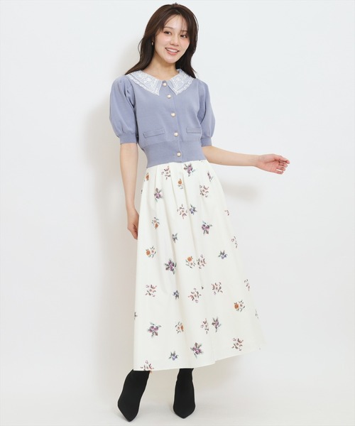 WILLSELECTION（ウィルセレクション）の「フローラルベリープリントタックフレアスカート（スカート・レディース・ホワイト/ピンク/ブラウン・FREE）」の11枚目の写真