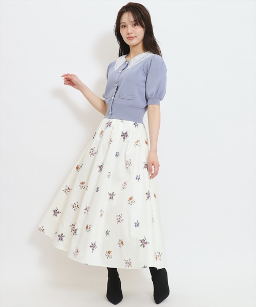 WILLSELECTION（ウィルセレクション）の「フローラルベリープリントタックフレアスカート（スカート・レディース・ホワイト/ピンク/ブラウン・FREE）」の12枚目の写真