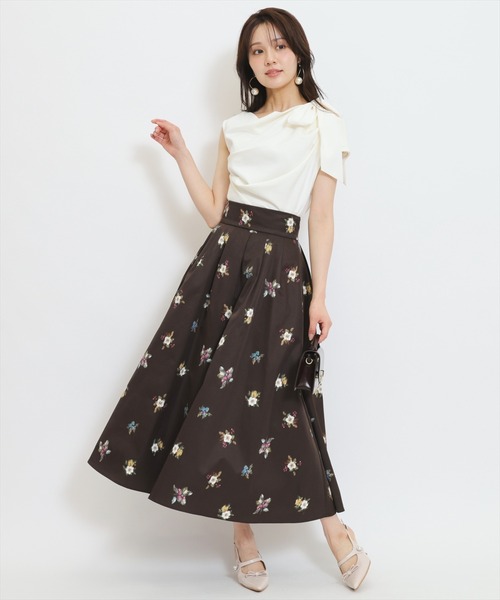 WILLSELECTION（ウィルセレクション）の「フローラルベリープリントタックフレアスカート（スカート・レディース・ホワイト/ピンク/ブラウン・FREE）」の20枚目の写真