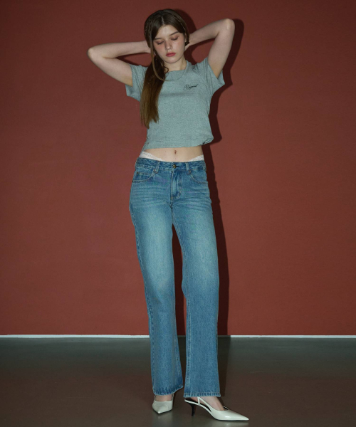 REEMNIK（リームニック）の「RIVETTE VEIN BOOTCUT DENIM PANTS [MID BLUE]（デニムパンツ・レディース・ブルー・MEDIUM/SMALL/LARGE）」の7枚目の写真