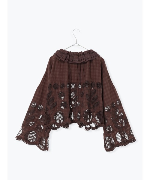 TSUHARU by Samansa Mos2(ツハルバイサマンサモスモス)の「【ecru×brown collection】レースブラウス(シャツ/ブラウス・レディース・ベージュ系その他/ブラウン・F)」の21枚目の写真