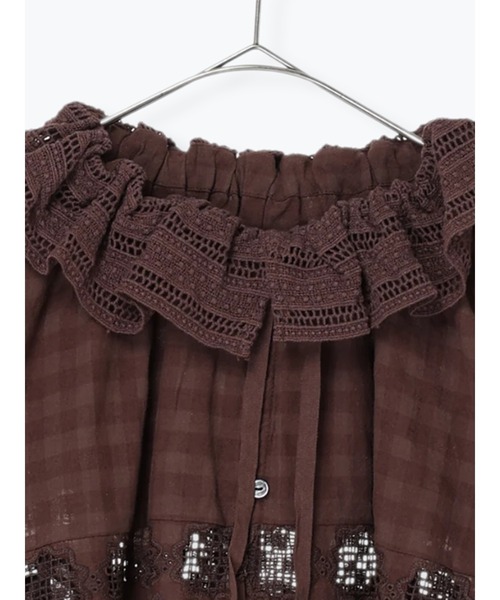 TSUHARU by Samansa Mos2(ツハルバイサマンサモスモス)の「【ecru×brown collection】レースブラウス(シャツ/ブラウス・レディース・ベージュ系その他/ブラウン・F)」の22枚目の写真