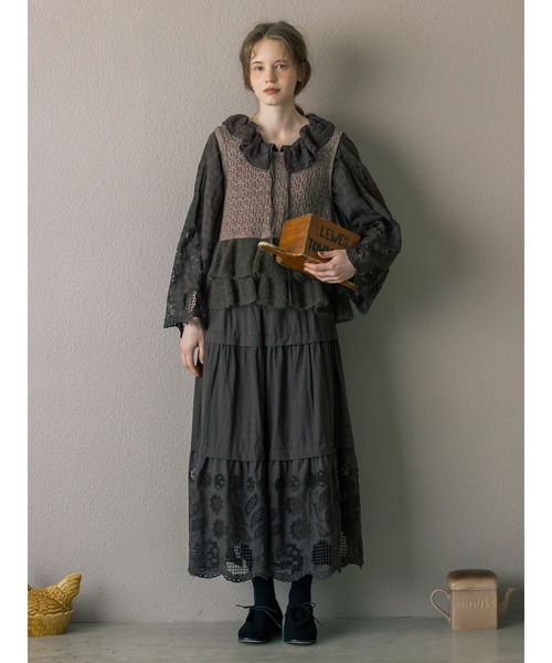 TSUHARU by Samansa Mos2(ツハルバイサマンサモスモス)の「【ecru×brown collection】レースブラウス(シャツ/ブラウス・レディース・ベージュ系その他/ブラウン・F)」の7枚目の写真