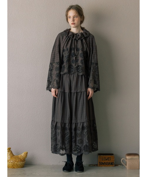 TSUHARU by Samansa Mos2(ツハルバイサマンサモスモス)の「【ecru×brown collection】レースブラウス(シャツ/ブラウス・レディース・ベージュ系その他/ブラウン・F)」の9枚目の写真