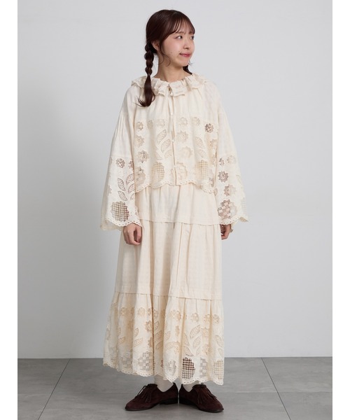 TSUHARU by Samansa Mos2(ツハルバイサマンサモスモス)の「【ecru×brown collection】レースブラウス(シャツ/ブラウス・レディース・ベージュ系その他/ブラウン・F)」の12枚目の写真